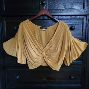 Mustard color crop top